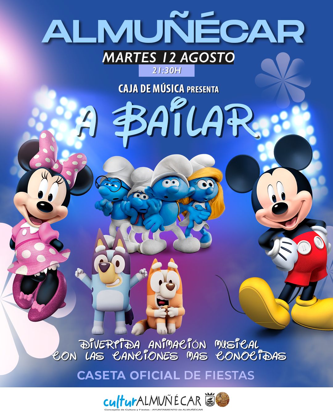 a bailar disney musical niños Feria Almuñecar Verano 2025